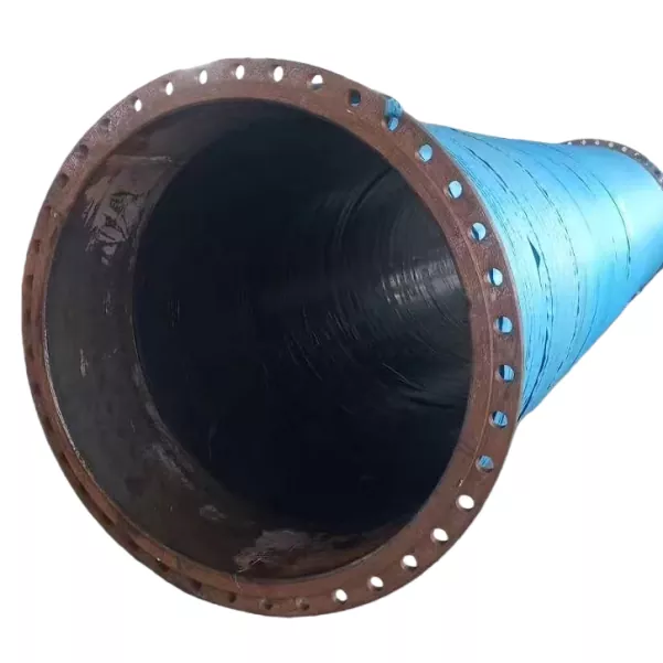 Tubo in gomma flangiato rinforzato in tessuto di grande diametro