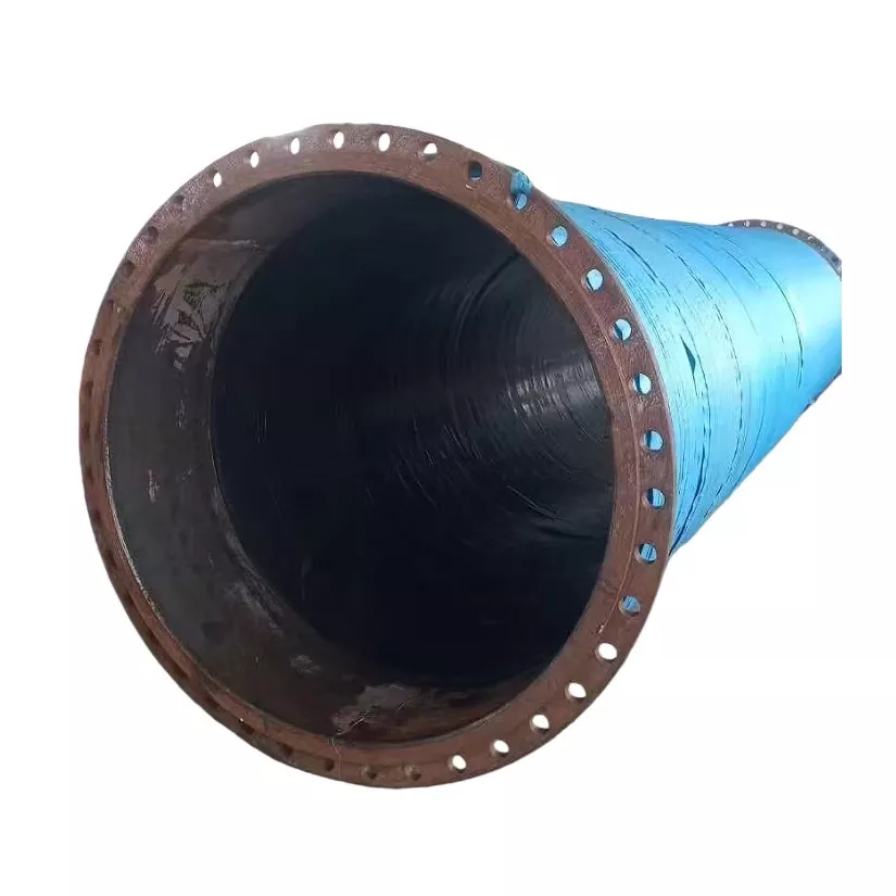 Tubo in gomma flangiato di grande diametro rinforzato con filo metallico